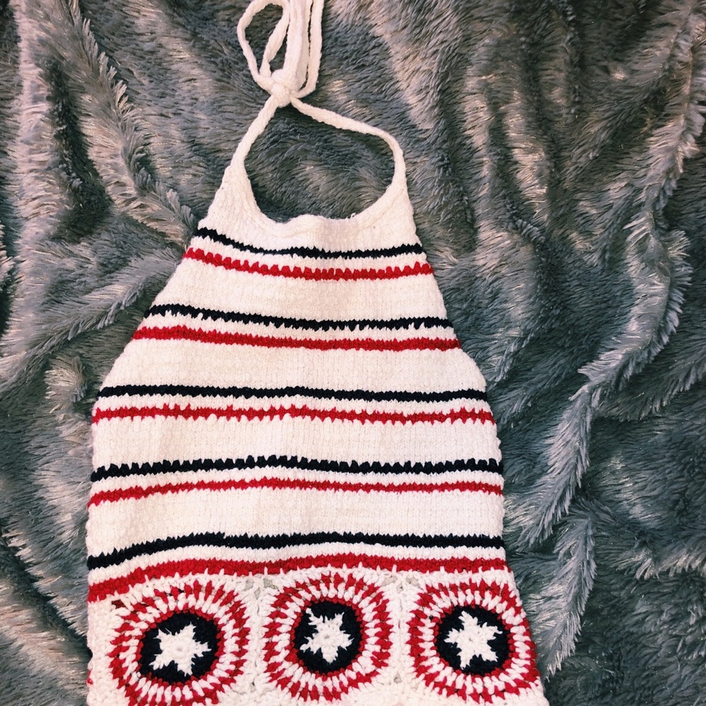 Hollister red/white/blue halter top